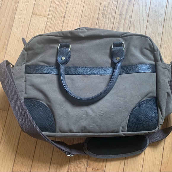 New w/o tags. Madd River briefcase. Canvas & leather. 11.5”x 17”x6.5”. $190 new - Picture 3 of 4